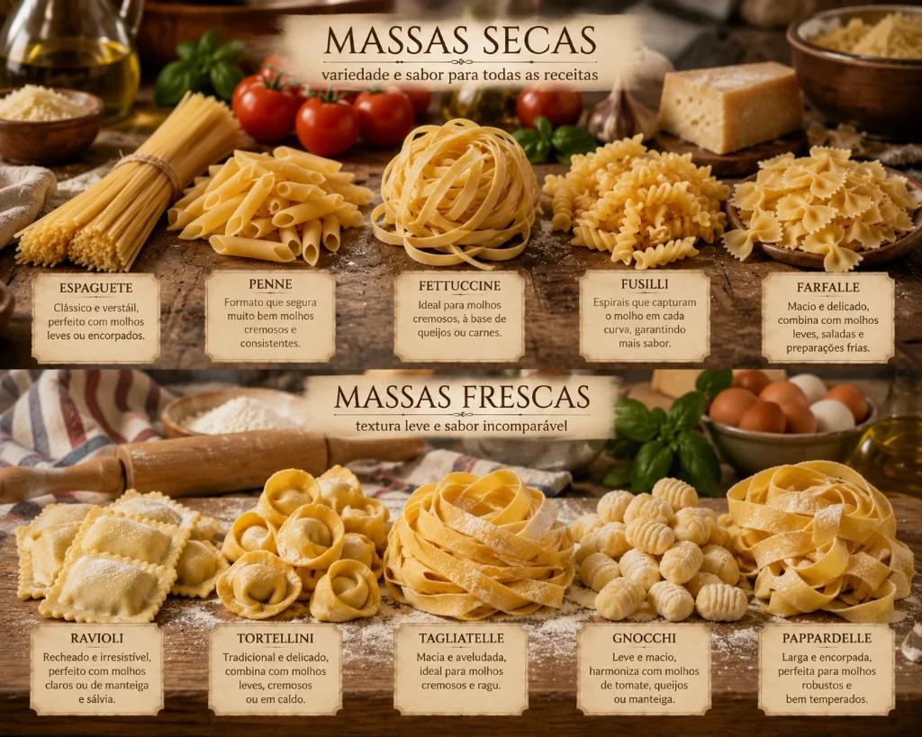 Massas Frescas e Secas
