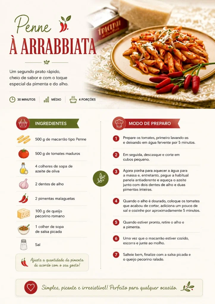 Página de Penne à Arrabbiata